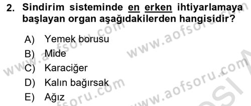 Fiziksel Rehabilitasyon Dersi 2019 - 2020 Yılı (Final) Dönem Sonu Sınavı 2. Soru