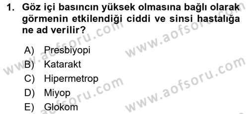 Fiziksel Rehabilitasyon Dersi 2020 - 2021 Yılı Yaz Okulu Sınav Soruları 1. Soru