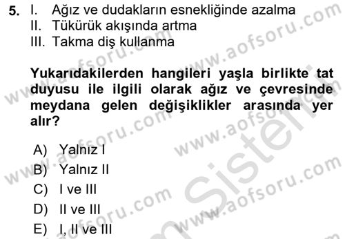 Fiziksel Rehabilitasyon Dersi 2020 - 2021 Yılı Yaz Okulu Sınav Soruları 5. Soru