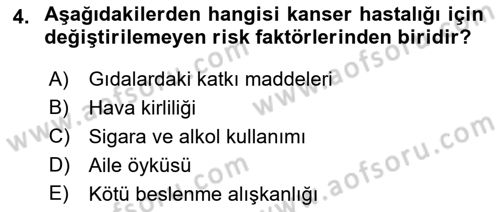 Fiziksel Rehabilitasyon Dersi Ara Sınavı Deneme Sınav Soruları 4. Soru