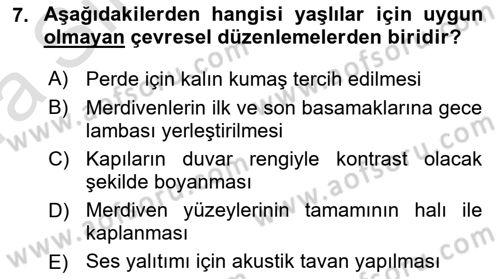 Fiziksel Rehabilitasyon Dersi 2021 - 2022 Yılı (Vize) Ara Sınav Soruları 7. Soru