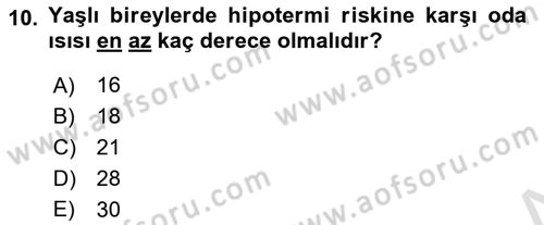 Fiziksel Rehabilitasyon Dersi 2022 - 2023 Yılı (Vize) Ara Sınav Soruları 10. Soru