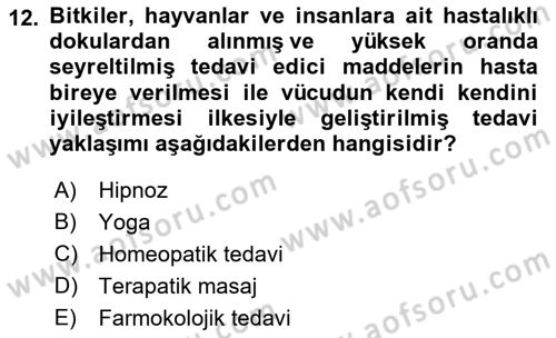 Fiziksel Rehabilitasyon Dersi 2022 - 2023 Yılı (Vize) Ara Sınav Soruları 12. Soru