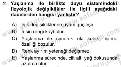 Fiziksel Rehabilitasyon Dersi 2022 - 2023 Yılı (Vize) Ara Sınav Soruları 2. Soru