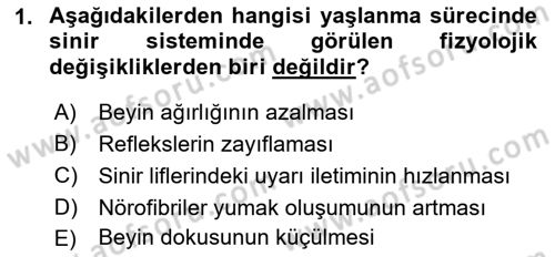 Fiziksel Rehabilitasyon Dersi 2022 - 2023 Yılı (Final) Dönem Sonu Sınavı 1. Soru