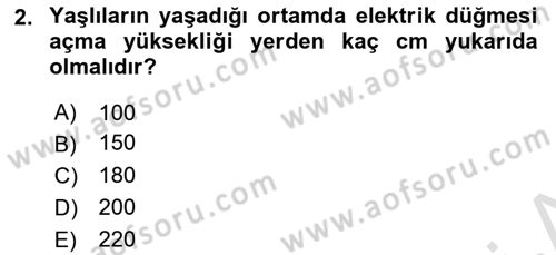 Fiziksel Rehabilitasyon Dersi 2022 - 2023 Yılı (Final) Dönem Sonu Sınav Soruları 2. Soru