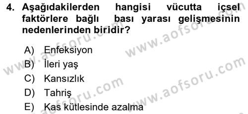 Fiziksel Rehabilitasyon Dersi 2023 - 2024 Yılı Yaz Okulu Sınav Soruları 4. Soru