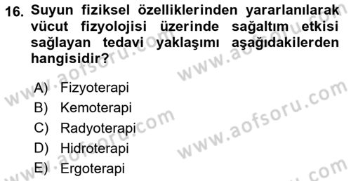 Fiziksel Rehabilitasyon Dersi 2024 - 2025 Yılı (Final) Dönem Sonu Sınav Soruları 16. Soru