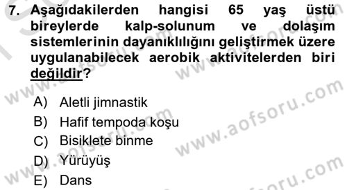Fiziksel Rehabilitasyon Dersi 2024 - 2025 Yılı (Final) Dönem Sonu Sınav Soruları 7. Soru