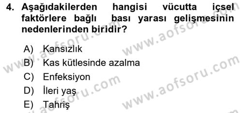 Fiziksel Rehabilitasyon Dersi 2024 - 2025 Yılı Yaz Okulu Sınav Soruları 4. Soru