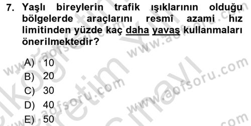 Fiziksel Rehabilitasyon Dersi 2025 - 2026 Yılı (Vize) Ara Sınav Soruları 7. Soru