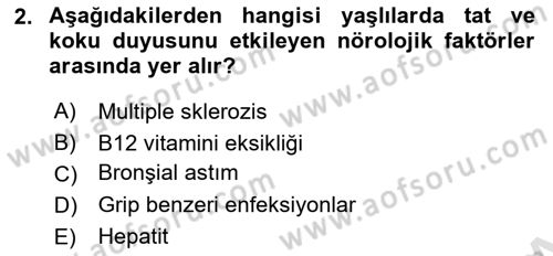 Fiziksel Rehabilitasyon Dersi 2025 - 2026 Yılı (Final) Dönem Sonu Sınav Soruları 2. Soru