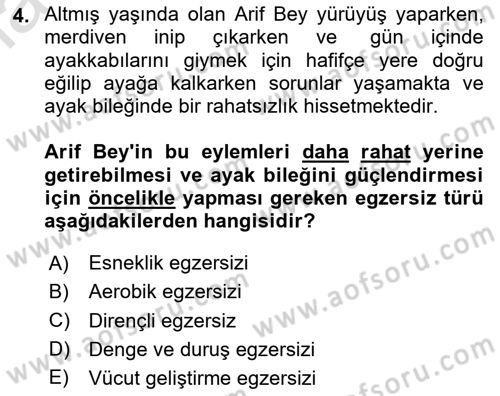 Fiziksel Rehabilitasyon Dersi 2025 - 2026 Yılı (Final) Dönem Sonu Sınav Soruları 4. Soru