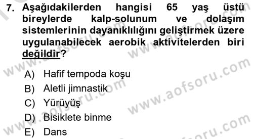 Fiziksel Rehabilitasyon Dersi 2025 - 2026 Yılı (Final) Dönem Sonu Sınav Soruları 7. Soru
