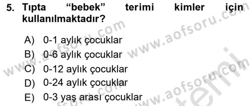 Temel Gerontoloji Dersi 2020 - 2021 Yılı Yaz Okulu Sınav Soruları 5. Soru