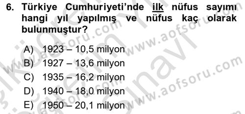 Temel Gerontoloji Dersi 2025 - 2026 Yılı (Vize) Ara Sınav Soruları 6. Soru