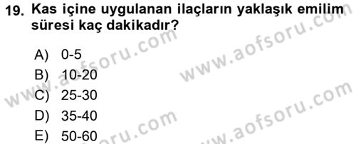 Yaşlı Bakımı İlke Ve Uygulamaları Dersi 2016 - 2017 Yılı 3 Ders Sınav Soruları 19. Soru