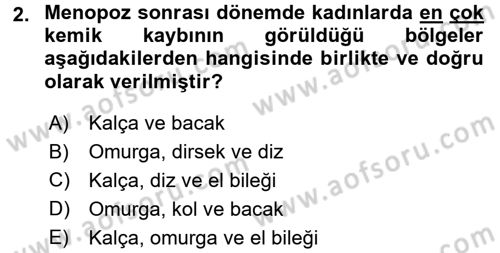 Yaşlı Bakımı İlke Ve Uygulamaları Dersi 2017 - 2018 Yılı 3 Ders Sınav Soruları 2. Soru