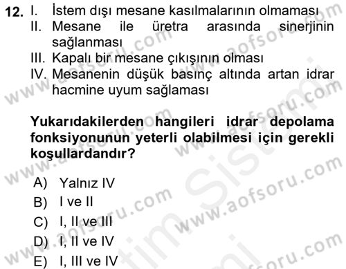 Yaşlı Bakımı İlke Ve Uygulamaları Dersi 2017 - 2018 Yılı (Final) Dönem Sonu Sınav Soruları 12. Soru