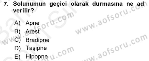 Yaşlı Bakımı İlke Ve Uygulamaları Dersi 2017 - 2018 Yılı (Final) Dönem Sonu Sınav Soruları 7. Soru