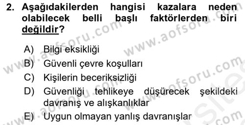 Yaşlı Bakımı İlke Ve Uygulamaları Dersi 2018 - 2019 Yılı (Vize) Ara Sınav Soruları 2. Soru