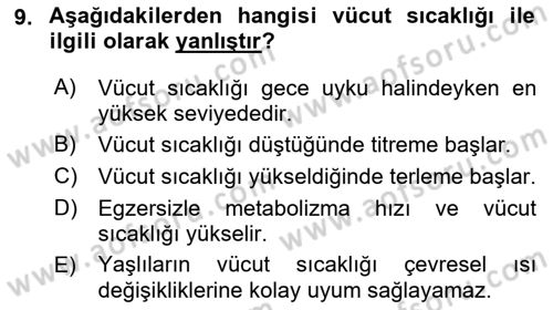 Yaşlı Bakımı İlke Ve Uygulamaları Dersi 2018 - 2019 Yılı Yaz Okulu Sınav Soruları 9. Soru