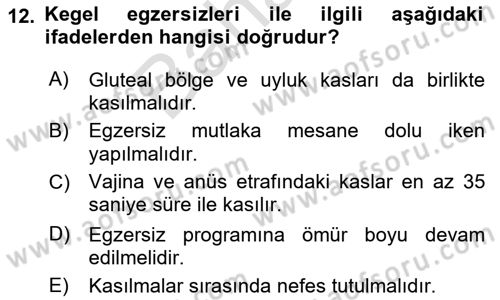 Yaşlı Bakımı İlke Ve Uygulamaları Dersi 2021 - 2022 Yılı (Final) Dönem Sonu Sınav Soruları 12. Soru