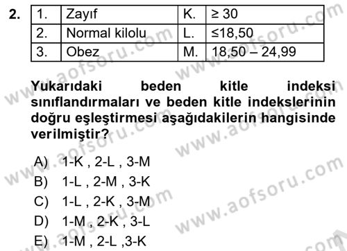 Yaşlı Bakımı İlke Ve Uygulamaları Dersi 2021 - 2022 Yılı Yaz Okulu Sınav Soruları 2. Soru