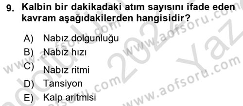 Yaşlı Bakımı İlke Ve Uygulamaları Dersi 2022 - 2023 Yılı Yaz Okulu Sınav Soruları 9. Soru