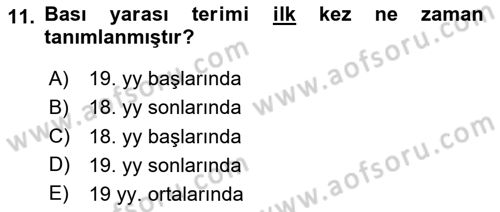 Yaşlı Bakımı İlke Ve Uygulamaları Dersi 2023 - 2024 Yılı (Vize) Ara Sınav Soruları 11. Soru
