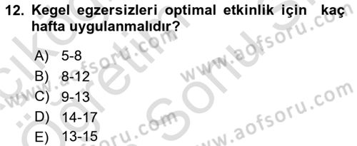 Yaşlı Bakımı İlke Ve Uygulamaları Dersi 2023 - 2024 Yılı (Final) Dönem Sonu Sınav Soruları 12. Soru