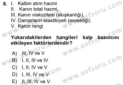 Yaşlı Bakımı İlke Ve Uygulamaları Dersi 2023 - 2024 Yılı (Final) Dönem Sonu Sınav Soruları 8. Soru