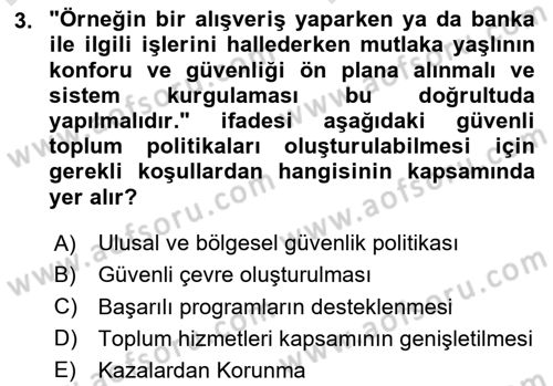 Yaşlı Bakımı İlke Ve Uygulamaları Dersi 2024 - 2025 Yılı (Vize) Ara Sınav Soruları 3. Soru