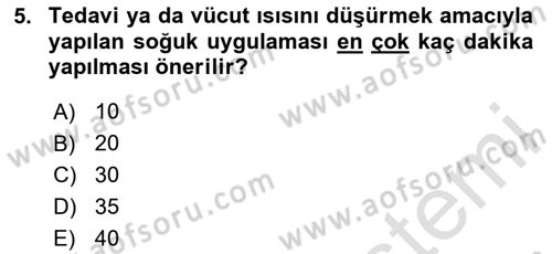 Yaşlı Bakımı İlke Ve Uygulamaları Dersi 2024 - 2025 Yılı (Final) Dönem Sonu Sınav Soruları 5. Soru