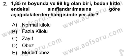 Yaşlı Bakımı İlke Ve Uygulamaları Dersi 2024 - 2025 Yılı Yaz Okulu Sınav Soruları 2. Soru