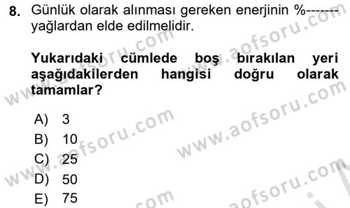 Yaşlı Bakımı İlke Ve Uygulamaları Dersi 2025 - 2026 Yılı (Vize) Ara Sınav Soruları 8. Soru