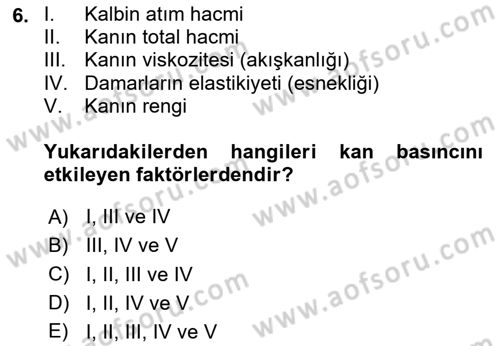 Yaşlı Bakımı İlke Ve Uygulamaları Dersi 2025 - 2026 Yılı (Final) Dönem Sonu Sınav Soruları 6. Soru