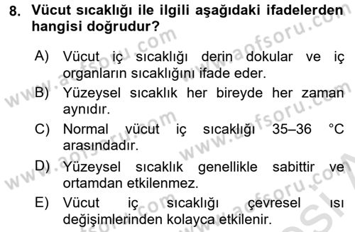 Yaşlı Bakımı İlke Ve Uygulamaları Dersi 2025 - 2026 Yılı (Final) Dönem Sonu Sınav Soruları 8. Soru