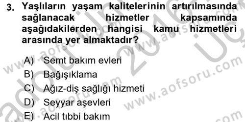 Bakım Elemanı Yetiştirme Ve Geliştirme 3 Dersi 2016 - 2017 Yılı 3 Ders Sınav Soruları 3. Soru