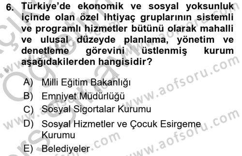 Bakım Elemanı Yetiştirme Ve Geliştirme 3 Dersi 2016 - 2017 Yılı 3 Ders Sınavı 6. Soru