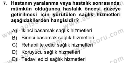 Bakım Elemanı Yetiştirme Ve Geliştirme 3 Dersi 2016 - 2017 Yılı 3 Ders Sınav Soruları 7. Soru