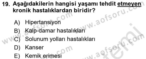 Bakım Elemanı Yetiştirme Ve Geliştirme 3 Dersi 2016 - 2017 Yılı (Vize) Ara Sınavı 19. Soru