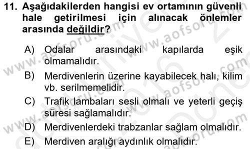 Bakım Elemanı Yetiştirme Ve Geliştirme 3 Dersi 2016 - 2017 Yılı (Final) Dönem Sonu Sınav Soruları 11. Soru