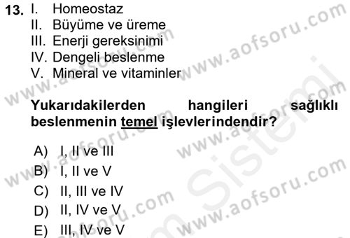 Bakım Elemanı Yetiştirme Ve Geliştirme 3 Dersi 2016 - 2017 Yılı (Final) Dönem Sonu Sınavı 13. Soru