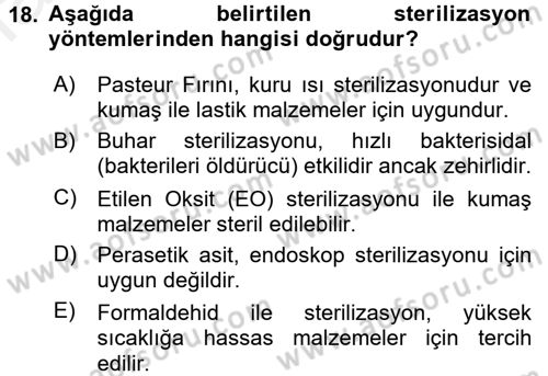 Bakım Elemanı Yetiştirme Ve Geliştirme 3 Dersi 2016 - 2017 Yılı (Final) Dönem Sonu Sınav Soruları 18. Soru