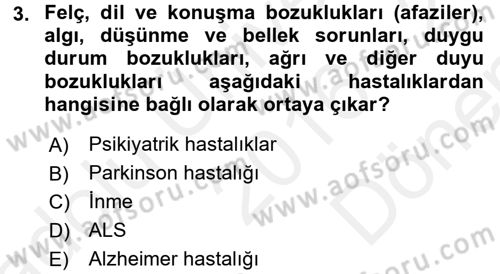 Bakım Elemanı Yetiştirme Ve Geliştirme 3 Dersi 2016 - 2017 Yılı (Final) Dönem Sonu Sınavı 3. Soru