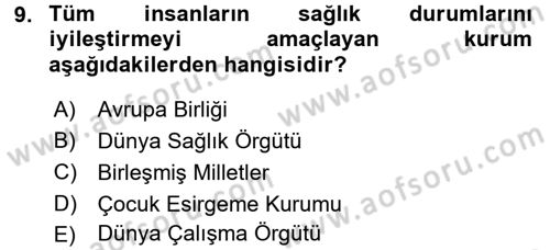 Bakım Elemanı Yetiştirme Ve Geliştirme 3 Dersi 2016 - 2017 Yılı (Final) Dönem Sonu Sınav Soruları 9. Soru