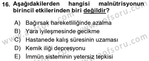 Bakım Elemanı Yetiştirme Ve Geliştirme 3 Dersi 2017 - 2018 Yılı 3 Ders Sınavı 16. Soru