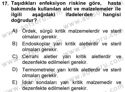 Bakım Elemanı Yetiştirme Ve Geliştirme 3 Dersi 2017 - 2018 Yılı 3 Ders Sınavı 17. Soru