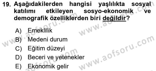 Bakım Elemanı Yetiştirme Ve Geliştirme 3 Dersi 2017 - 2018 Yılı 3 Ders Sınavı 19. Soru